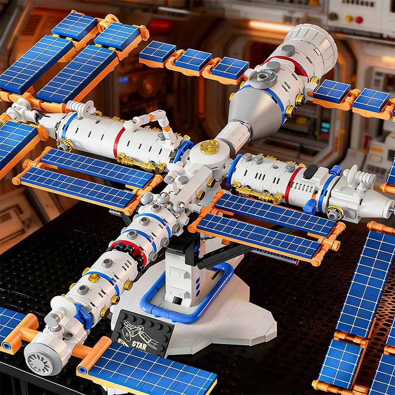 Space Brick Playset Space Station Blocks Rocket Blocks Space Station DIY Learning Educational Toys Playsetss Kids Christmas Holiday Gift Presents
