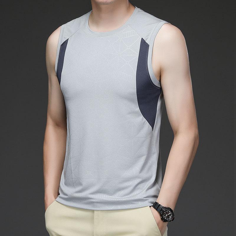 

Мужская беговая футболка Gym Homme Vest Top Майка Толстовка Фитнес Спортивные футболки без рукавов Футболки Майка Одежда для марафона Ice XXXL серый