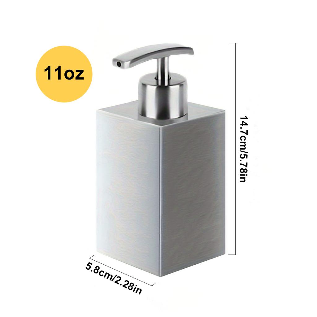 Stainless Steel Soap Dispenser, Refillable Manual Press Soap Dispenser,  for Hold Liquids, Shower Gels, Shampoos, Lotions