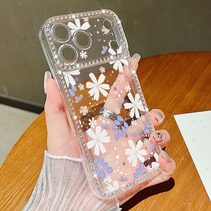 Butterfly Printing Bling Diamond Case For iPhone 17 Air 16e 16 14 15 13 17 Pro Max 15 16 Plus 17 Soft TPU Silicone Phone Cover