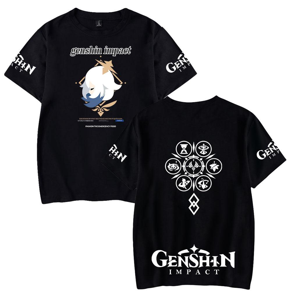 Genshin Impact T Shirt for Men Summer Clothing O Neck Anime Man T-shirt for Male Oversized New Men T-shirts Tops