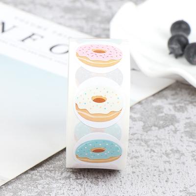 500 Stück/Rolle Donuts Dankesaufkleber für Siegeletiketten Geschenkverpackung Schreibwaren