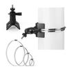 Adjustable Stainless Steel Hose Clamp Hoop Pipe Poles Mount Bracket Worm Gear