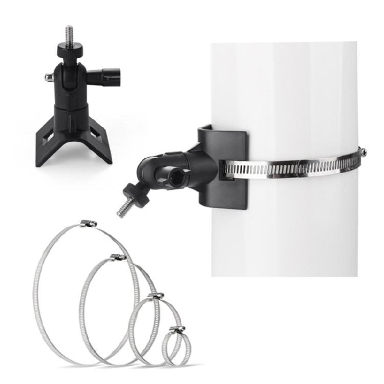 Adjustable Stainless Steel Hose Clamp Hoop Pipe Poles Mount Bracket Worm Gear