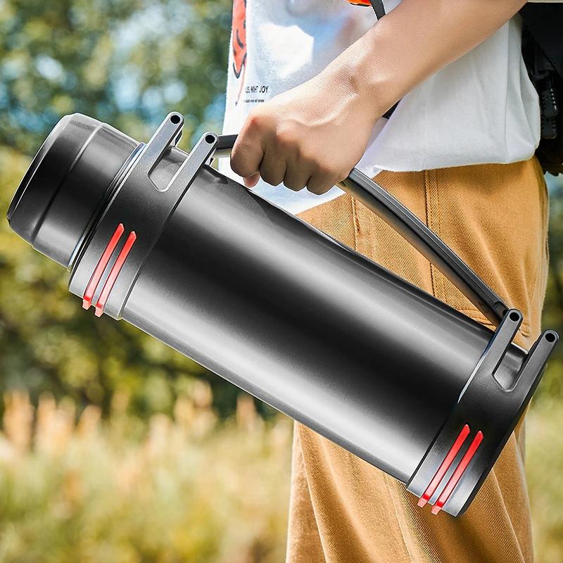 Stainless Steel Thermos Bottle Vacuum Large Capacity Flasks Water Bottle Insulated Water Outdoor Travel Bottle Cup Keeping Warm