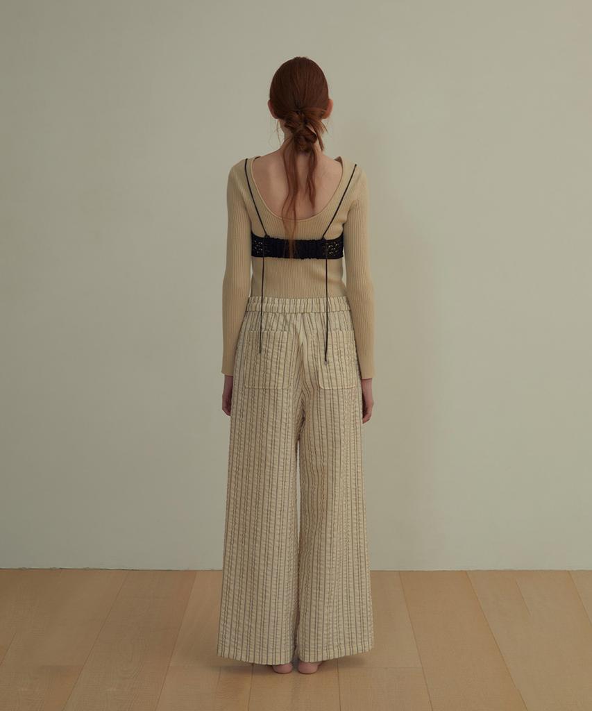 Supaeg Comfort Stripe Pants _ Beige