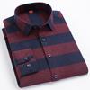 High Quality Men's Autumn New Long Sleeve Shirt Soft Fit British Style Home Leisure 100% Cotton Plaid Stripe Outdoor Travel Tops