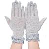 Gants Sexy à Imprimé Léopard pour Femme, Mode Printemps et Été, Gants Courts Respirants en Maille pour la Conduite et la Protection Solaire, Gants à Bord Sable Scintillant