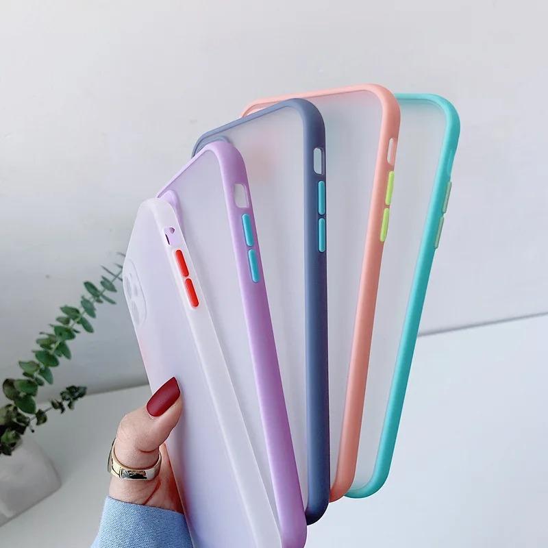 Matte Phone Case For iPhone 17 16 14 13 12Pro Max Luxury Soft Silicone Shockproof Case For iPhone 15Pro Bumper Transparent Cover