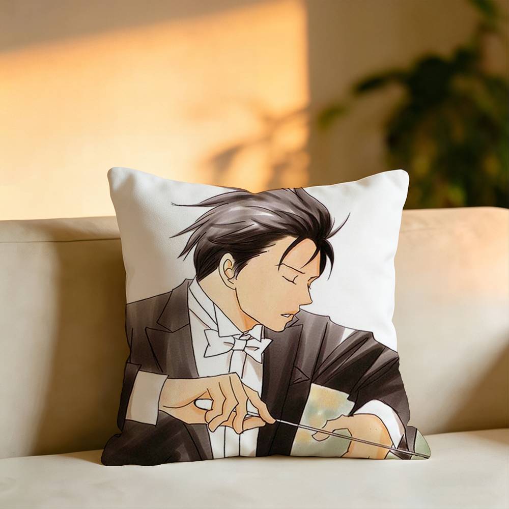 Hot Anime NNodame Cantabile Pillow Case Square DoubleSided Sofa Cushion Cover Bedroom Bedside Pillow