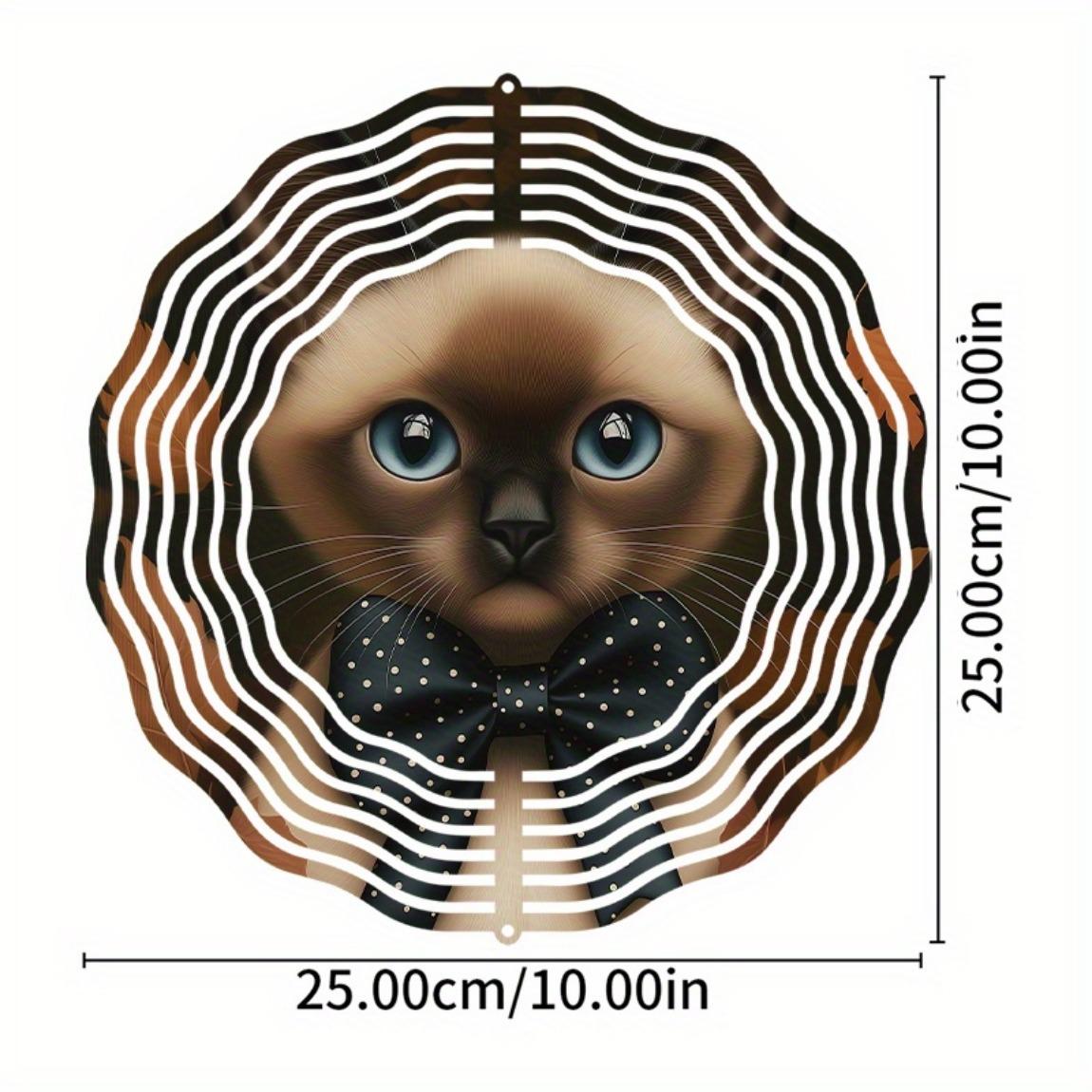 

10-дюймовый кошачий колокольчик «Опавший лист» Элегантный гибкий дизайн для декора балкона, газона с вращающимся на 360 градусов крючком Идеальный весенне-летний подарок 01A