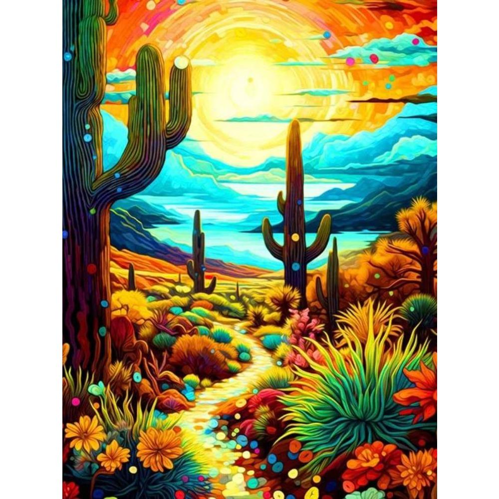 DIY Full Round Diamond Painting Cross Stitch 3D Animal Home Decorative Art Landscape Painting Diamond Painting 5d Diamond Art Painting