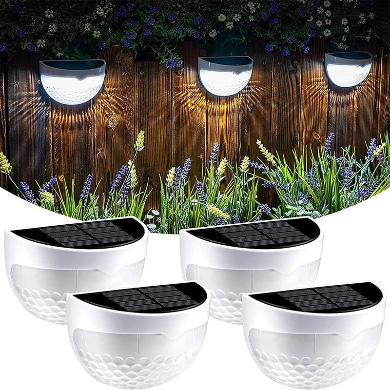 Led Solar Fence Lights Outdoor Waterproof Wall Lights Corrugated Lights For Fence Terrace Garden Path Decorative Lights