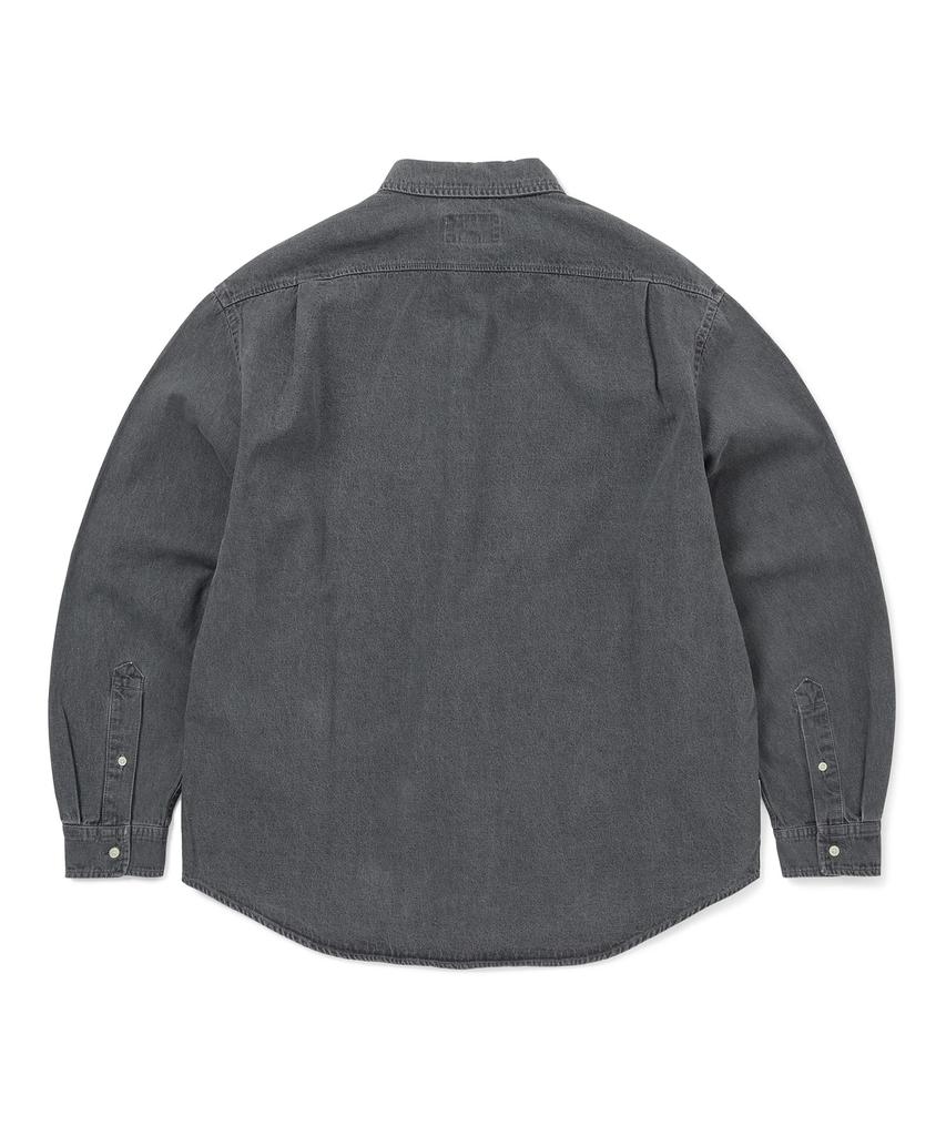 This Is Never That Washed Denim Shirt Dusty Gray