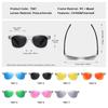 XUEDIAO Transparent PC Frame With Wood Tmeple Sun Glasses Polarized for Men Women Fashion Handmade Sunglasses