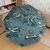 1PC Dinosaur Fossils Umbrella-8-Rib Reinforced Portable Folding Travel Suitable for All Seasons Outdoor Daily Use -J0341
