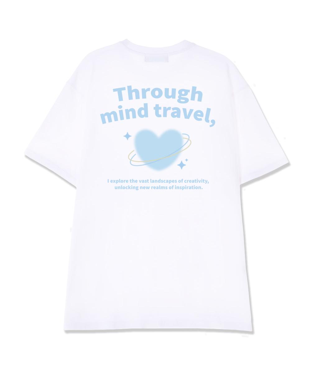 Astral Projection Through Mind Travel Supima Cotton Round Neck Short Sleeve T-Shirt_White L