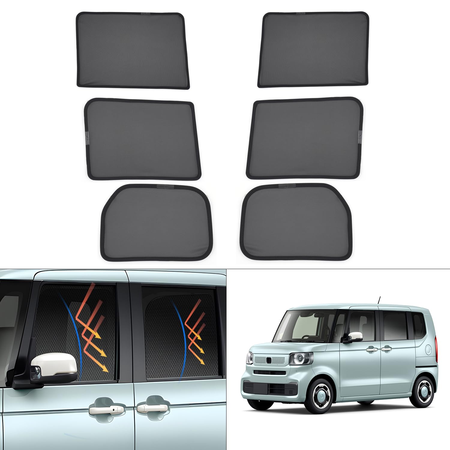 

Cartist 2025 Latest Model Honda JOY Model Mesh Sunshade Car Shade for Joy UV Magnetic Easy Light Heat Interior 6 Panels N-BOX JF5/6 High-Density N-BOX чёрный