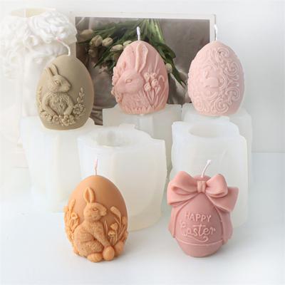 3D velikonoční vajíčko králíček svíčka silikonová forma DIY králičí dekorace sádra kapací forma ručně vyráběné mýdlo aromaterapie ručně vyráběné dárky