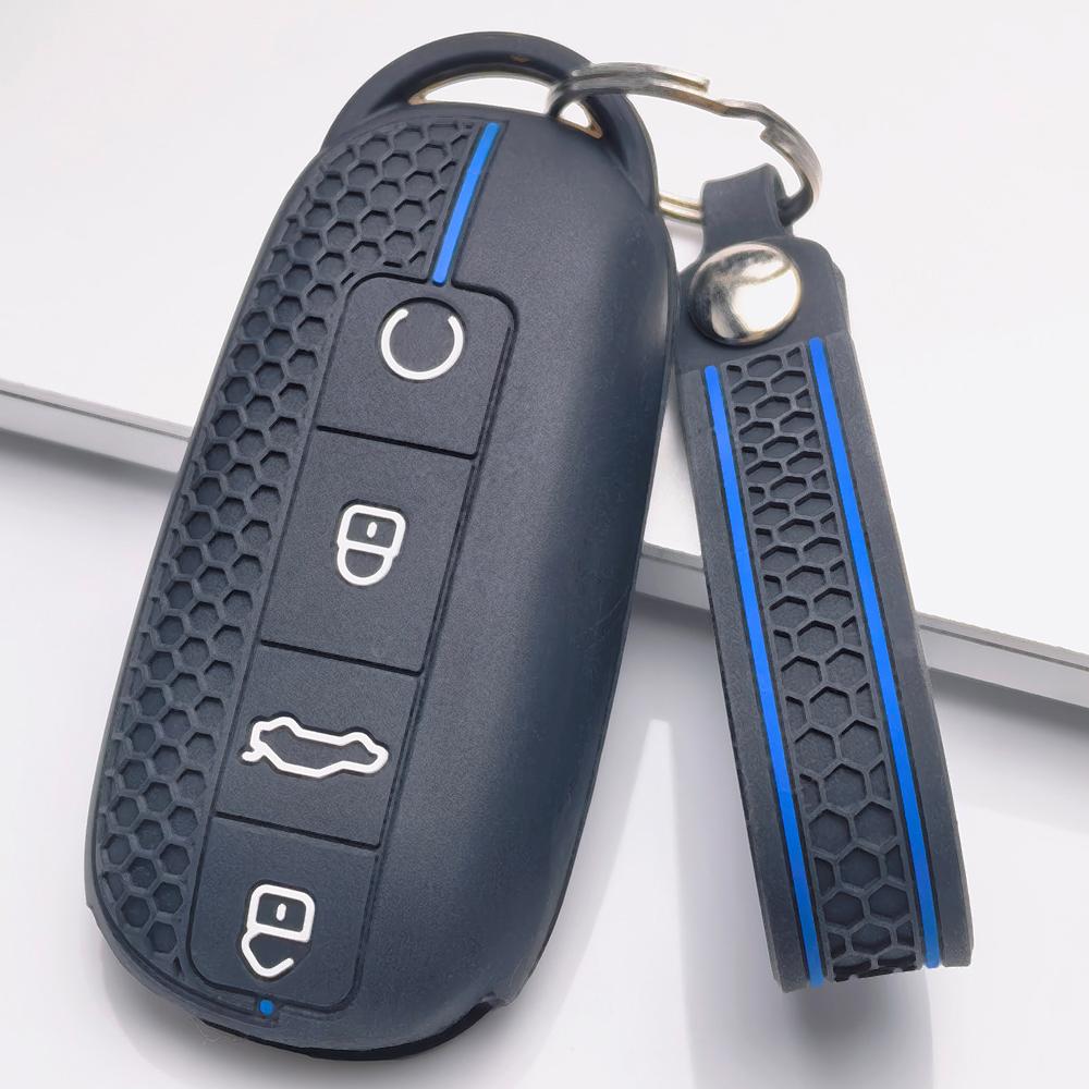 Silicone Smart Key Fob Cover for Chery Tiggo 7 Pro Arrizo 8 OMODA 5 Omoda C7 7 SHS Phev Jetour Honeycomb Texture Shockproof Smart Remote Key Protector