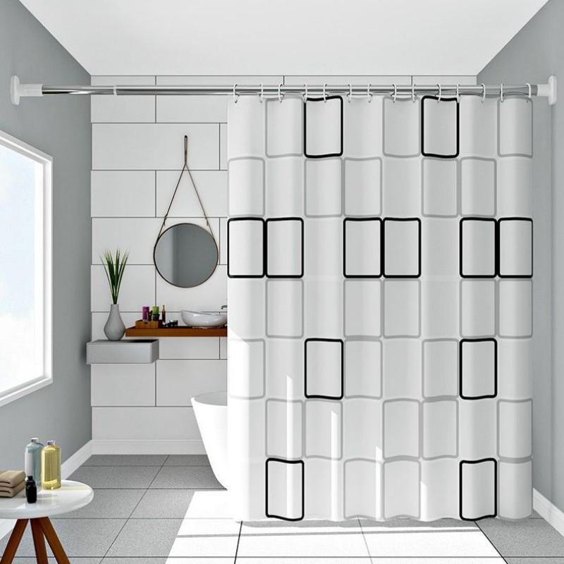 Bathroom Partition Curtain Peva Waterproof Shower Curtain With Hook Mildew Proof Durable Screens Bathroom Decoration Accessories
