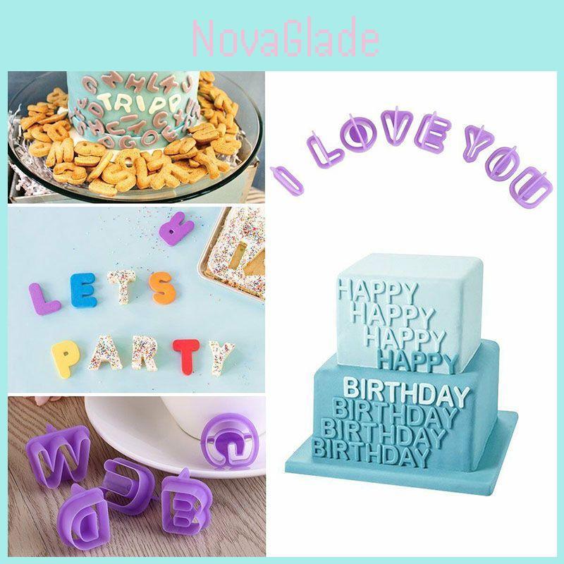 40pcsset Cutter Icing Mold Mould Alphabet Number Letter Fondant Decorating Cake