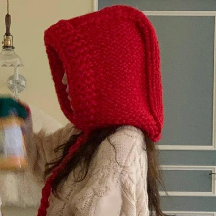 Lady Ear Muff Cap Knit Beanie Hat Street Snap Skull Cap Warm Skiing Cycling Hat