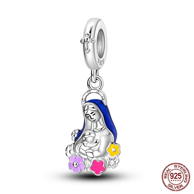 Copper Nossa Senhora Aparecida Dangle Charms Beads Fit Qikaola Original Bracelets Diy Jewelry Making For Women