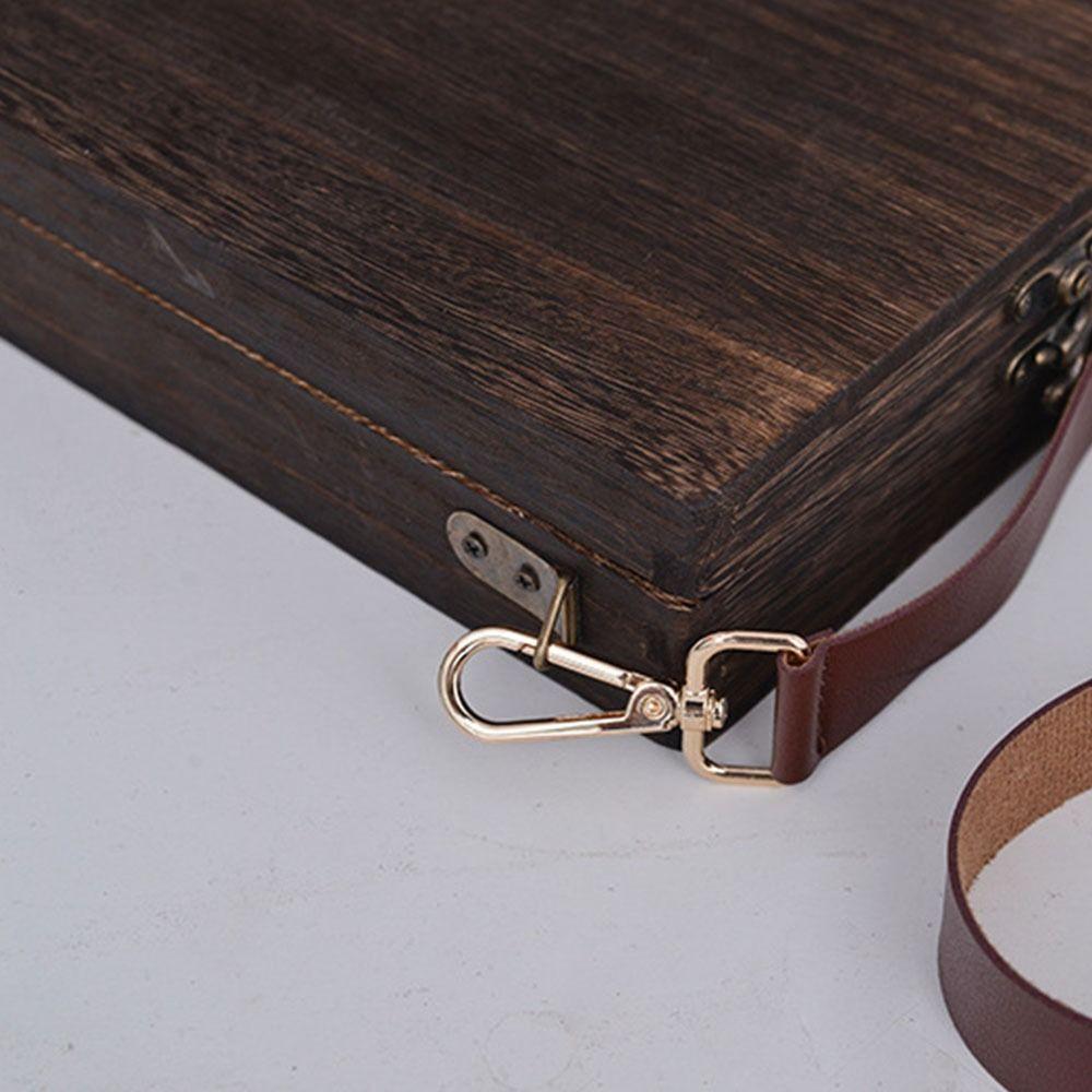 Wooden Artist Tool Bag Portable Postman Bag Easel Writers Messenger Wood Box  Painting
