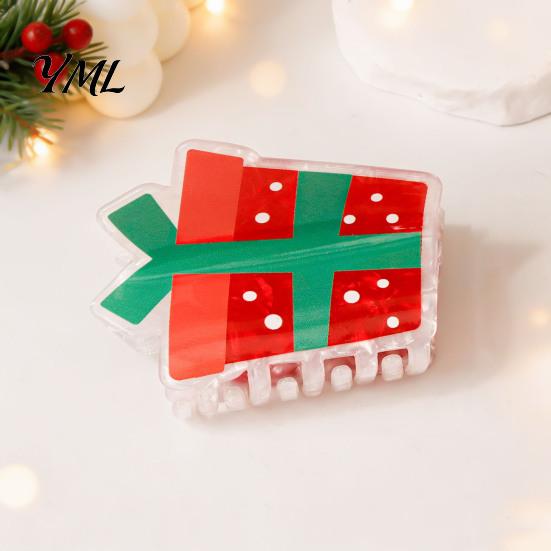 Accessori Leggeri per Capelli per Natale Pinza a Artiglio Donna, Fantasie Carine Antiscivolo Tenuta Forte Babbo Natale Pinza Squalo, Fermagli Decorativi