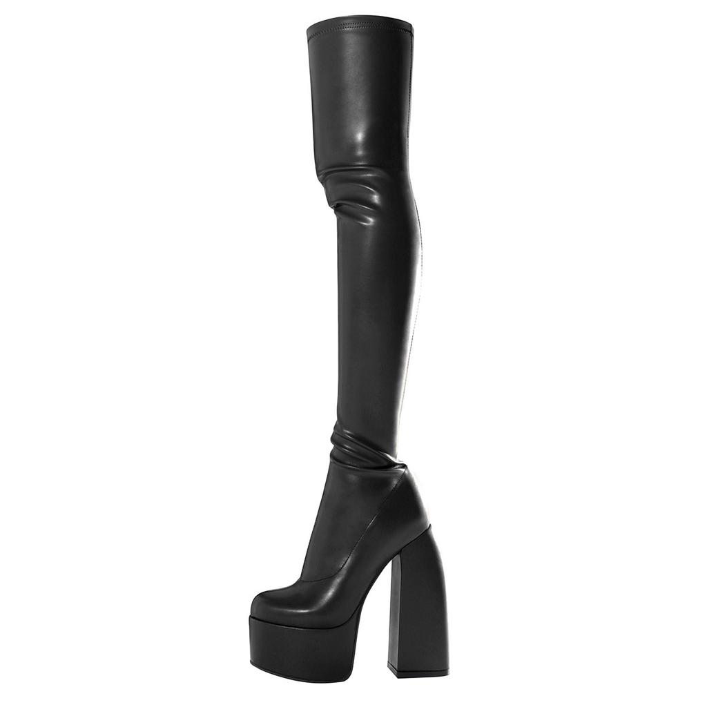 Sexy boots autumn and winter new European and American sexy knee boots high water platform high heel knee boots