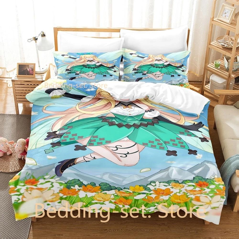 Pomu Rainpuff Anime Bedding Set Single Twin Full Queen King Size Duvet Cover Bed Sheet Set for Adult Kid Bedroom