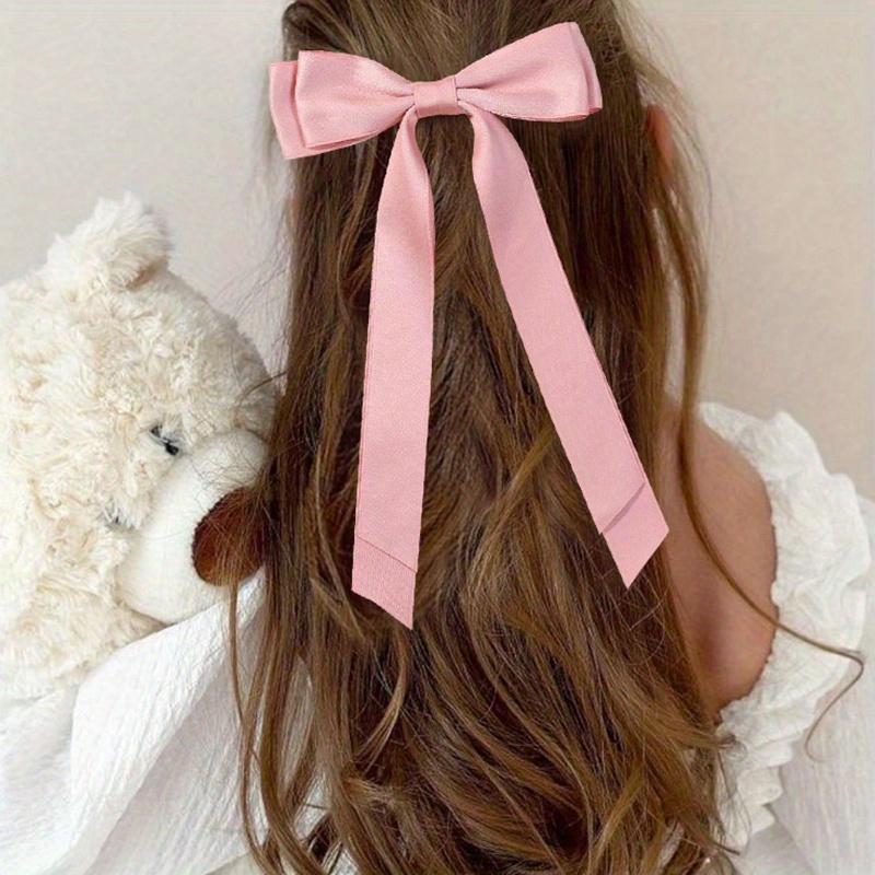 

Двухъярусная заколка-бант, Подходит для женщин на каждый день/для праздника/для работы, Зажим-крокодил для волос, Аксессуары для волос, Зажимы-крабы, Заколки-крабы, Заколки-автоматы 1pc Pink