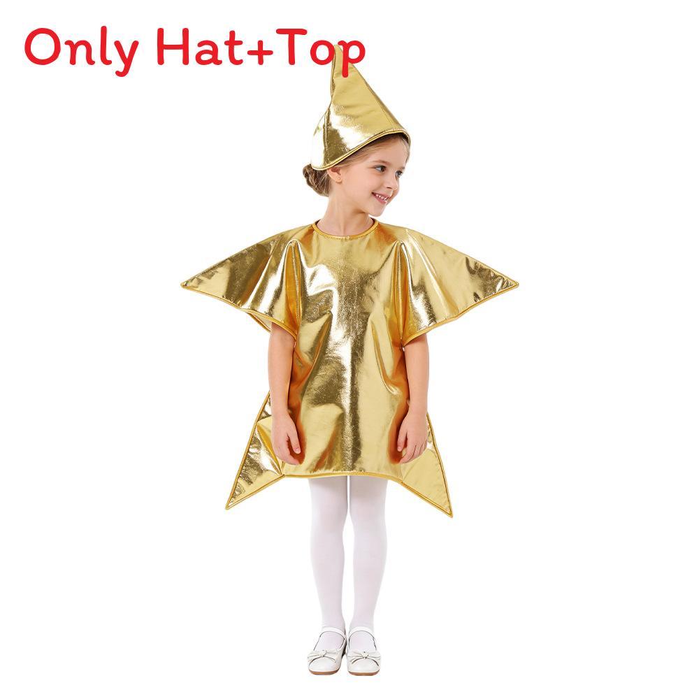 Disfraz Cosplay de Estrella para Niños con Material Suave de Poliéster para Actuaciones Navideñas en Escenario