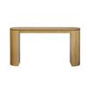 US STOCK Console Table Curved Wood Sofa Table Entryway Table With Unique Vertical Stripe Design For Living Room Foyer Hallway