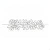 Bridal Hair Vine SilverToned Accessory Slender Hairband with Rhinestones for Brides,