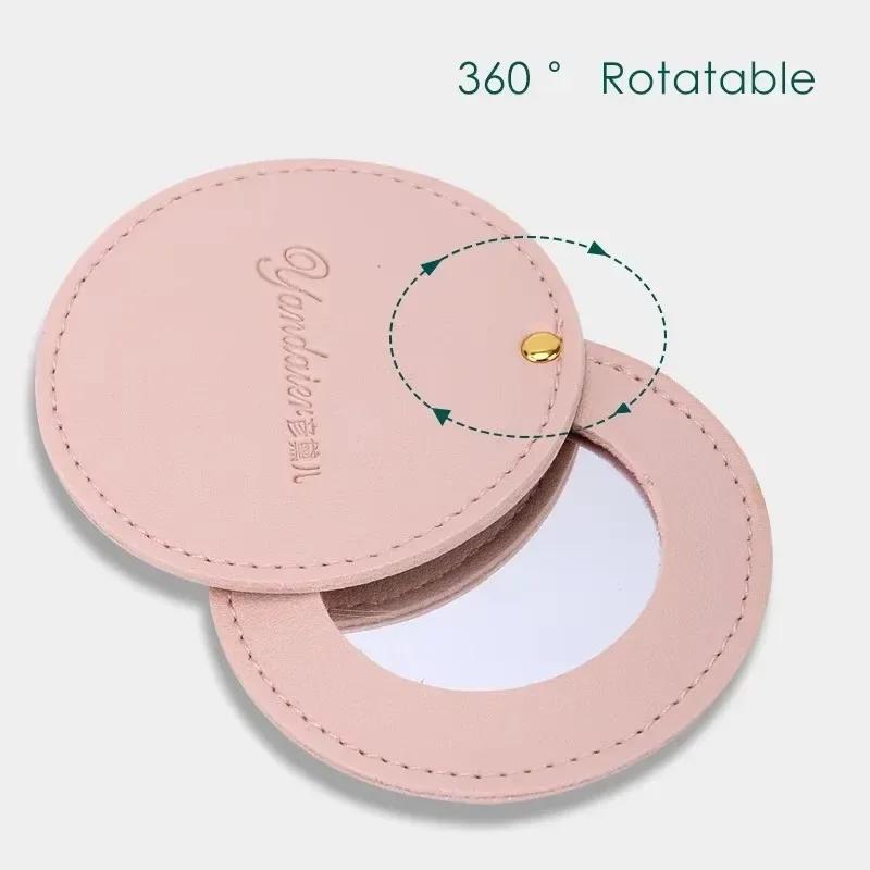 1PCS Free Custom Ultra-thin Mini Makeup Mirror Portable Compact Pocket Hand Personalized Beauty Cosmetic Party Favor Mirror Gift