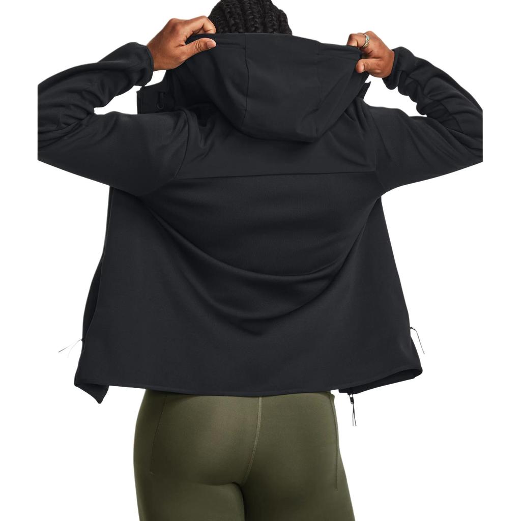 Under Armour Essential Swacket Training Hooded Jacket Women Outerwear Black 1378850-001