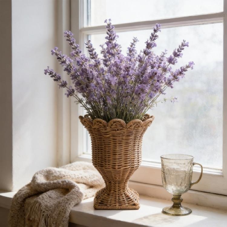 Rattan Vases Hand Woven Flower Vases Decorative Vases Dried Flower Vases Decorations for Party Wedding Home Office Decors