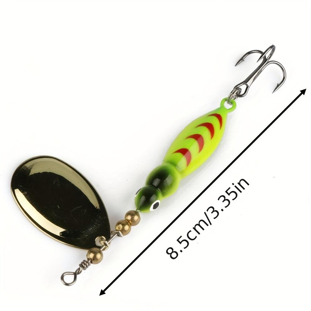4 Colors 15g Rotating Glitter Metal Insect Bait Set Luya Fishing Lure for Freshwater