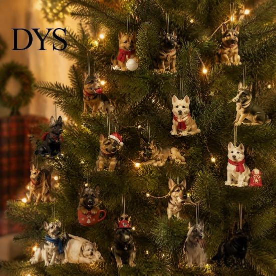 Kerst Adventskalender 2026, 24 Dagen Zee Schildpad/Big Foot/Schotse Hooglander/Hond Ornamenten Duitse Herder Decor Aftelkalender, Verzamelaar