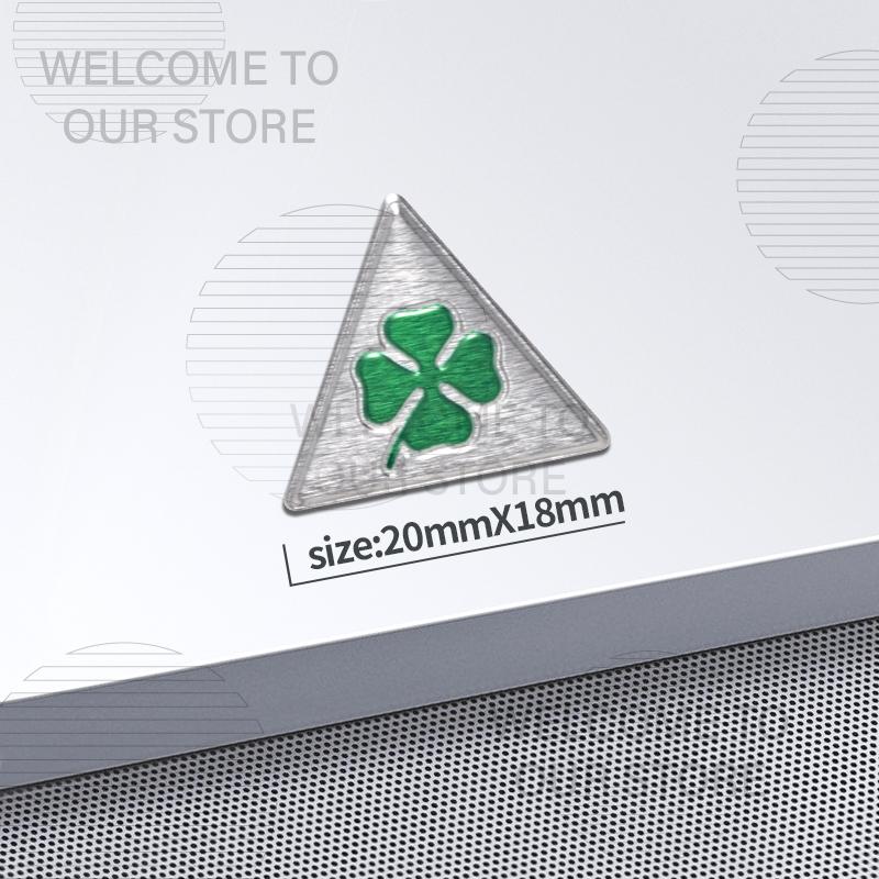 Car Decor Aluminium Lucky Four Leaves Clover Emblem 3D Sticker For Alfa Romeo MITO Giulia GT Brera Steering Wheel Badge Decals Zl2