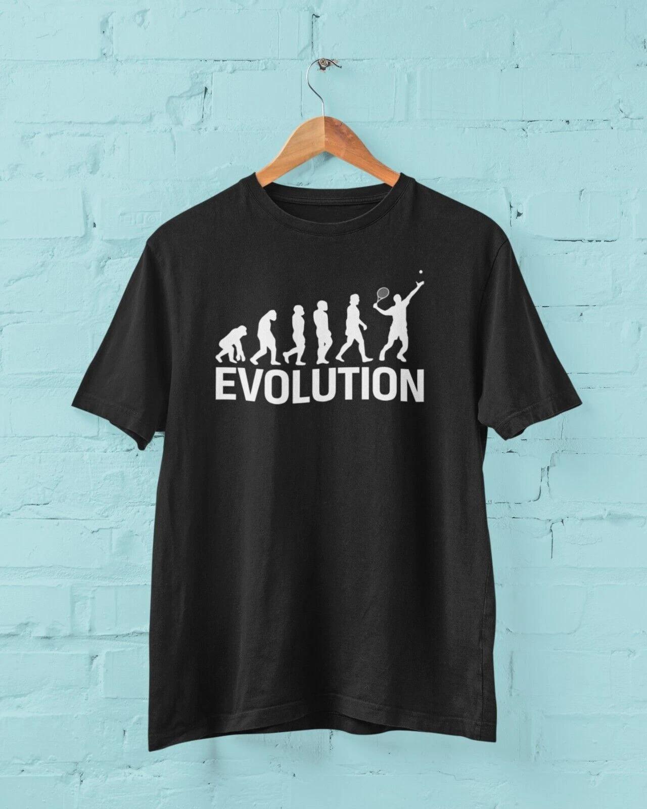 EVOLUTION OF TENNIS T Shirt Funny Darwin Ape To Man To Wimbeldon Star Gift Idea 4XL