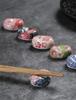 happykau Chopstick Rest Broad Bean Design Japanese Style Ceramic Chopstick Rest Cute and Fun Chopstick Rest Tabletop Decoration Small Item Holder 8 -