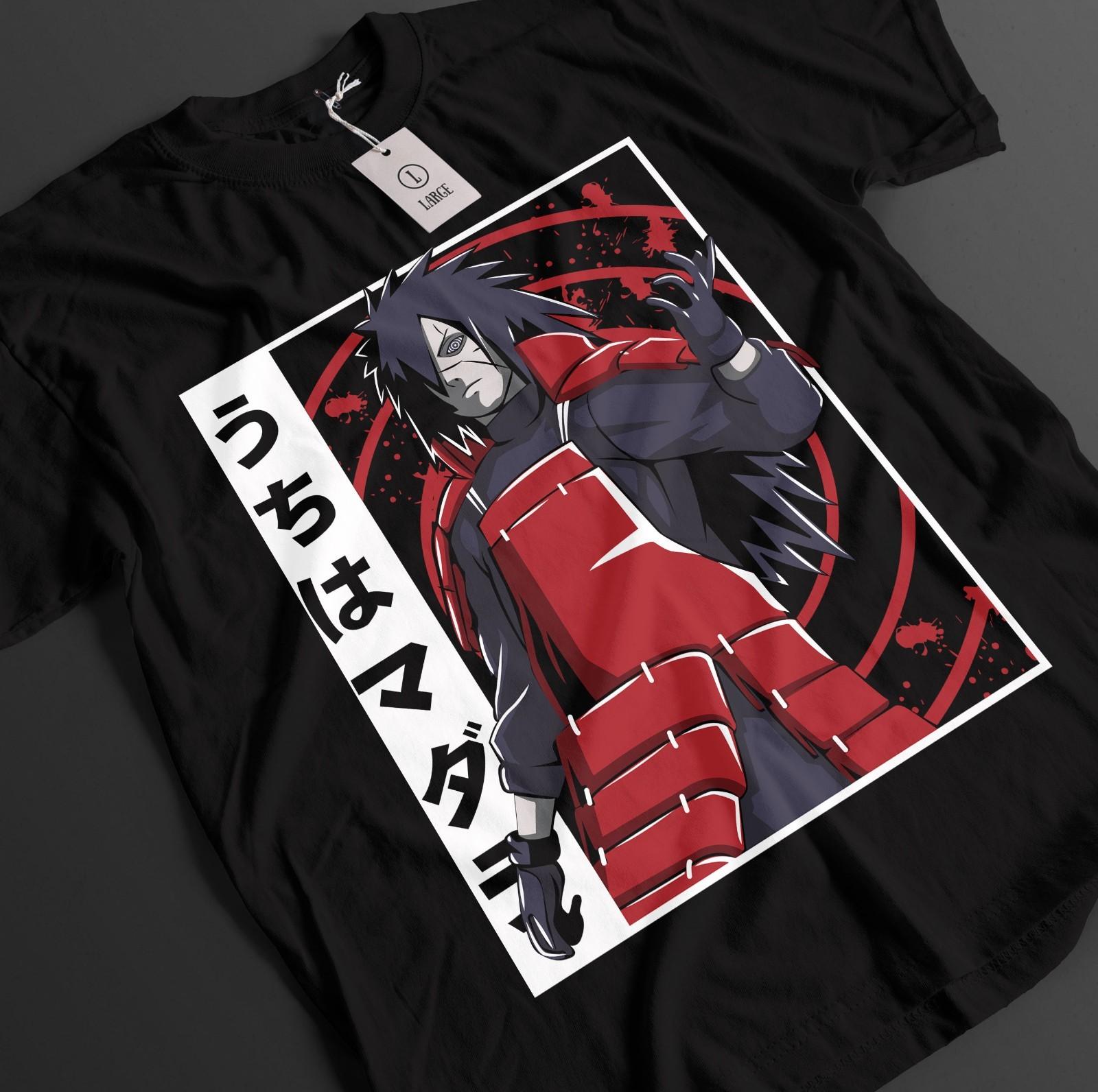 Naruto Shirt Madara Uchiha Tshirt Hashirama Senju T-Shirt Mens Womens Tees Top Obito Anime Unisex Tee S