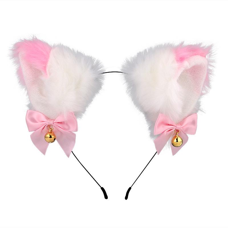 Cat Ears Bell Headband - Cosplay Catwoman Hair Accessory for Christmas & Halloween