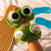 Adjustable Frog Sleep Mask Plush Sleeping Aid Eye Mask Frog Blockout Light Eye Cover  Airplane