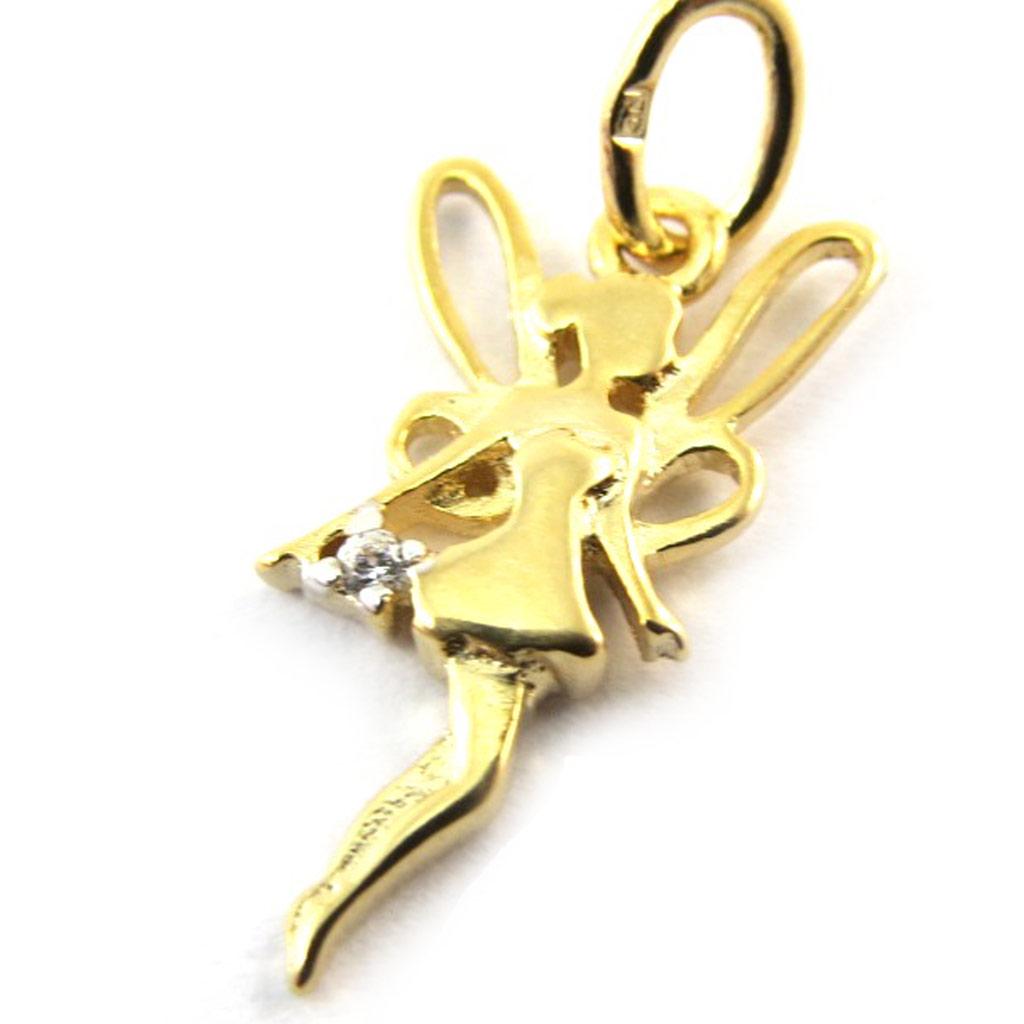 Les Trésors De Lily [N3764] - Gold Plated Pendant 'Tinkerbell' Gold - 20x9 Mm