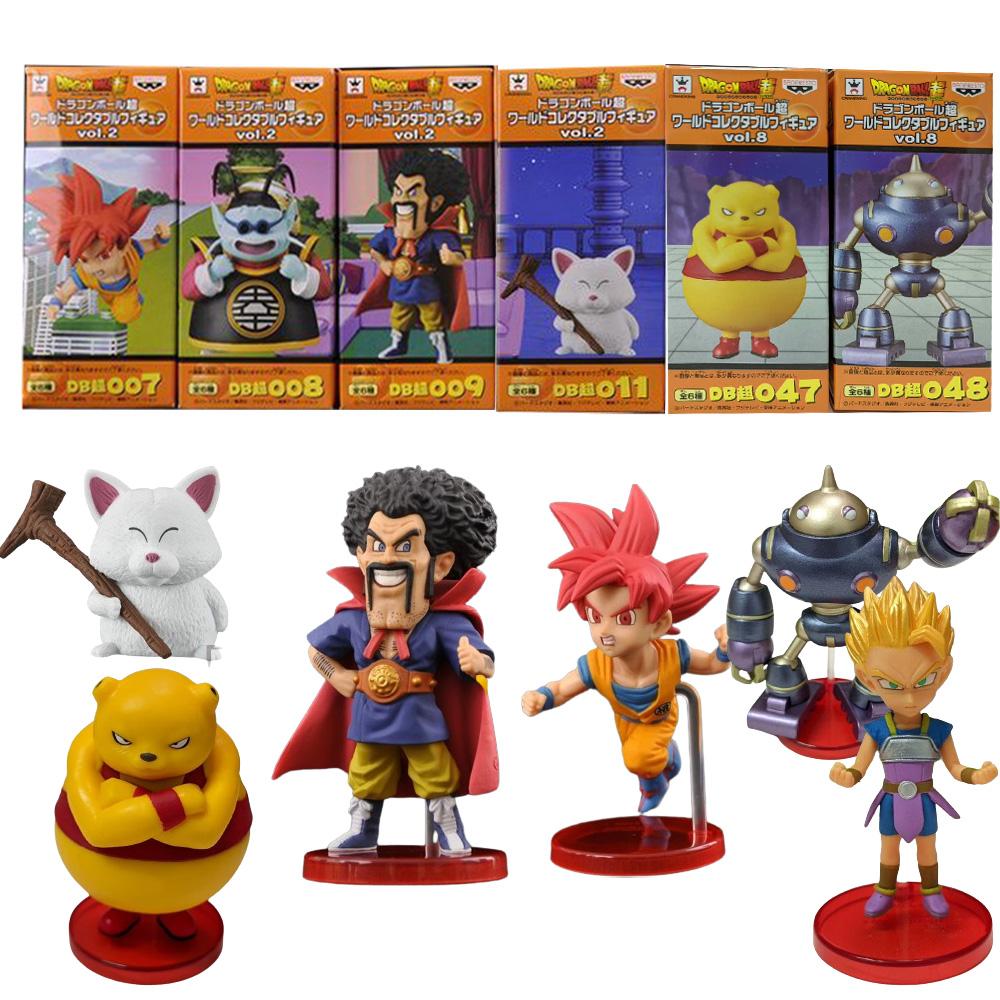 6Pcs/1Set Anime Dragon Ball Super Vol.5 Figure Banpresto WCF Series Son Goku Mark Model Toy Aciton Figure 10CM