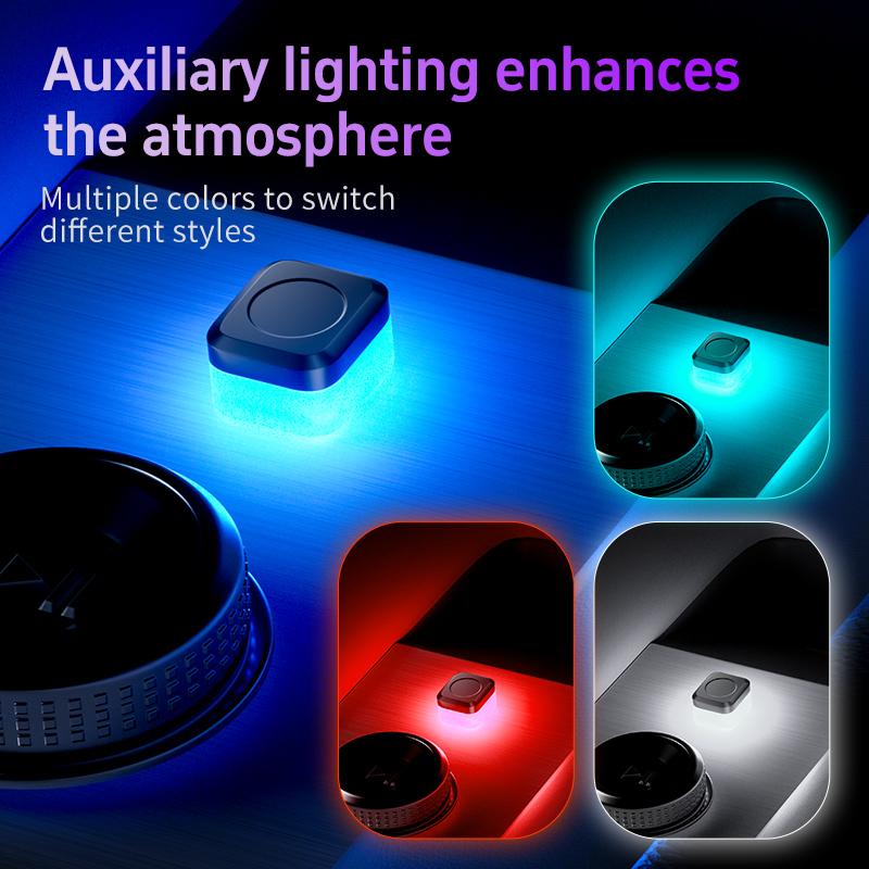 Mini USB Car Interior Ambient Atmosphere Light LED Signal Lights Auto Reading Lamp Decorations Night Lights Interior Accessories